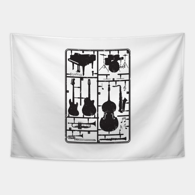 Jazz Instruments Kit Tapestry by ginanperdana