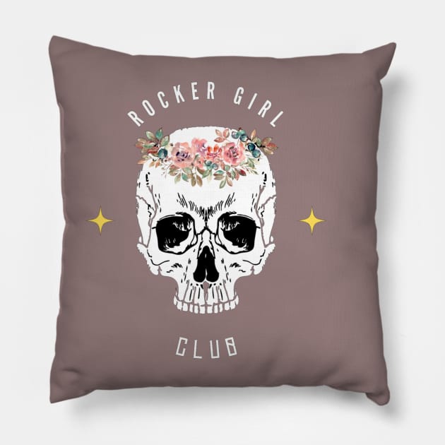 Rocker Girl Pillow by Black Cloud Designs