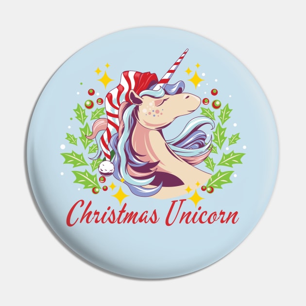 Proud Christmas Unicorn Pin by Jane Winter