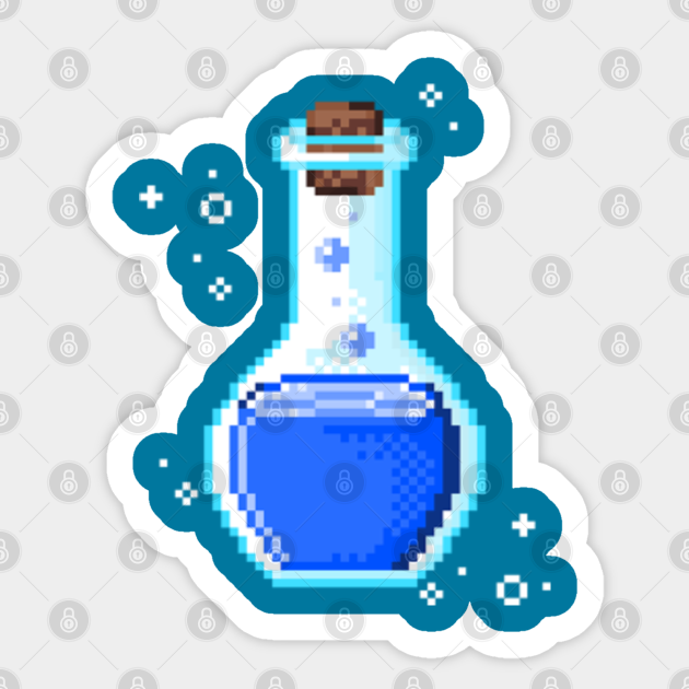 Pixel Potion Blue Potion Bottle Sticker Teepublic Au Over 200 angles available for each 3d object, rotate and download. teepublic