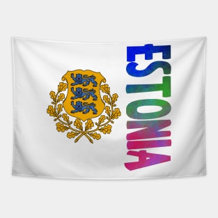 Estonia Coat of Arms Design Tapestry