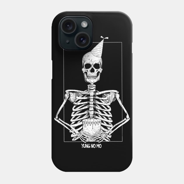 Alternative Macabre Skeleton Birthday Phone Case by DRIPCRIME Y2K