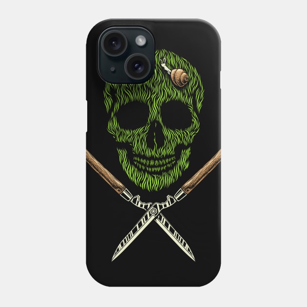 Skull Grass Phone Case by quilimo