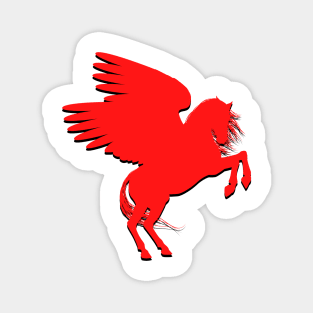 Red Pegasus Magnet