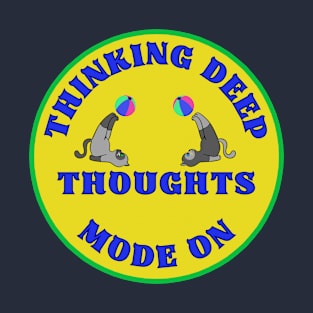 Thinking Deep Thoughts Mode Cats Procrastination Humor 3 T-Shirt