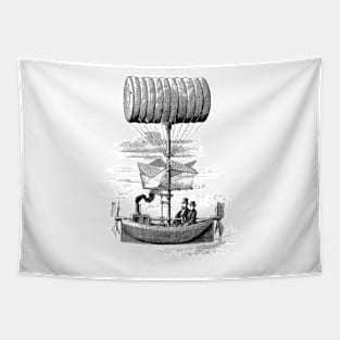 Victorian Airship Boat Tapestry