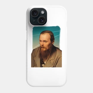 Russian novelist Fyodor Dostoevsky illustration Phone Case