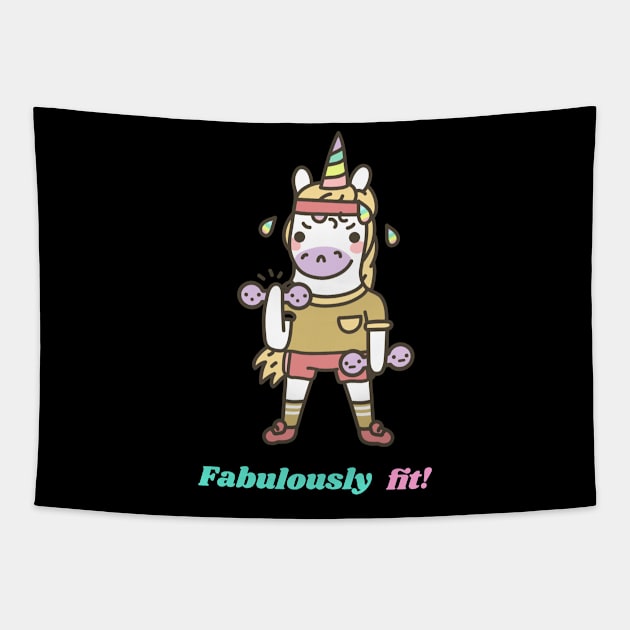 Fabulously fit - Unicorn Style Tapestry by GayBoy Shop