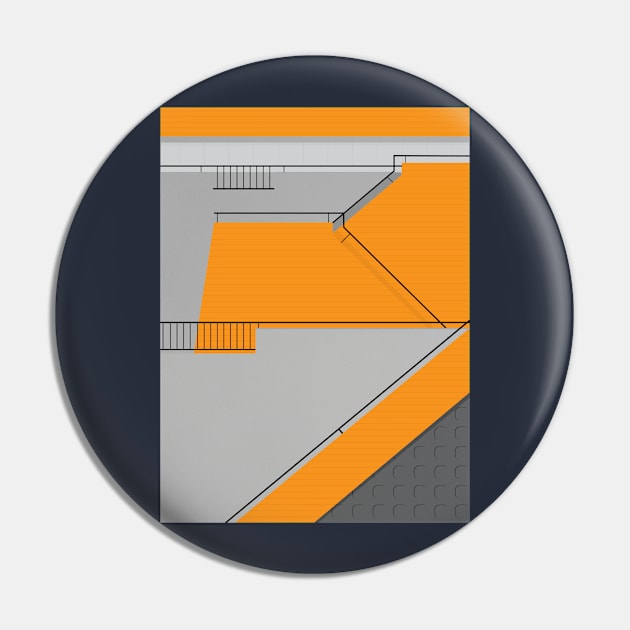 Modernist Orange Staircase Pin by modernistdesign