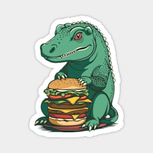 Komodo Boy and His Burger Magnet