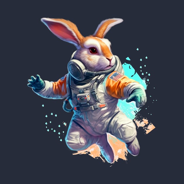 Galaxy Space Rabbit Astronaut by enyeniarts