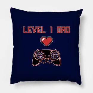 Level 1 Dad Gamer Father's Day Pillow