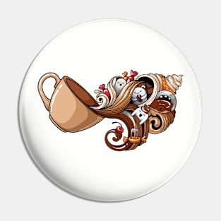 Coffee Graphic Pin