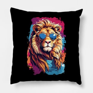 Cool Lion in Sunglasses Pillow