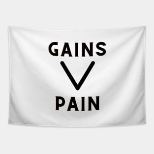 Gains over pain Tapestry