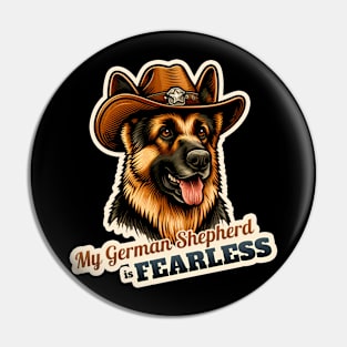 German Shepherd Cowboy Pin