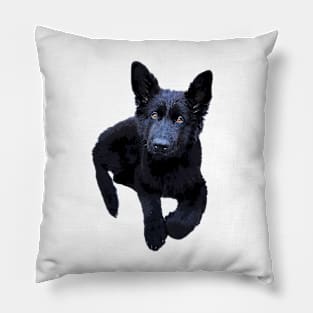 German Shepherd Black Puppy Dog Pillow