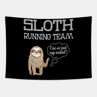 Sloth Running Team Funny Tapestry