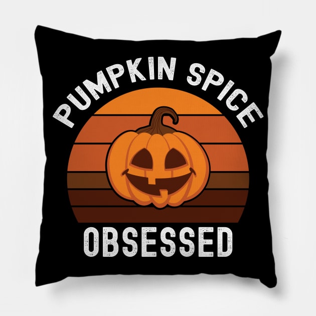 Pumpkin Spice Obsessed,Stressed Blessed And Pumpkin Spice Obsessed Pillow by Cor Designs