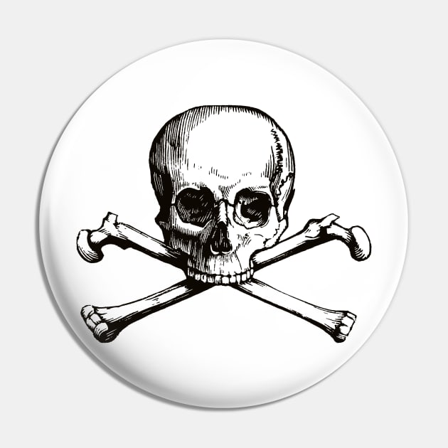 Skull and Crossbones | Jolly Roger | Pirate Flag | Deaths Head | Black and White | Skulls and Skeletons | Vintage Skulls | Pin by Eclectic At Heart