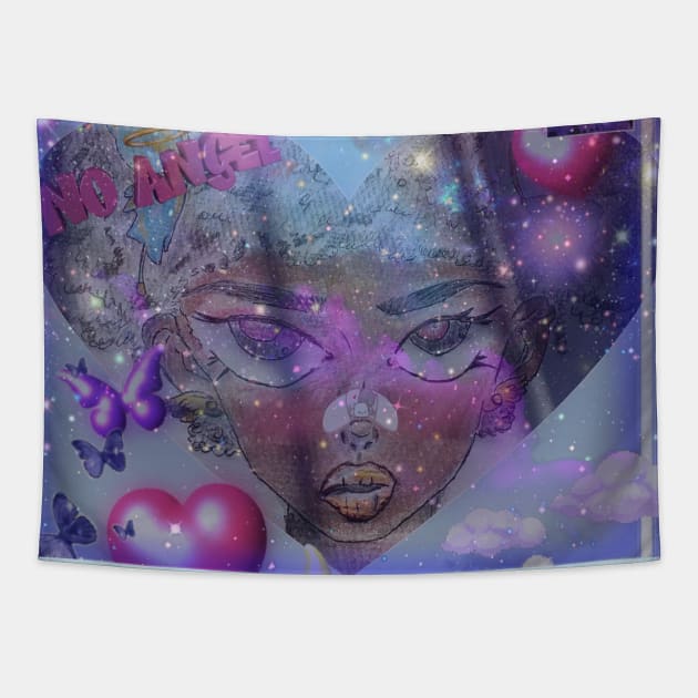 Cute kawaii black girl Tapestry by THESHOPmyshp