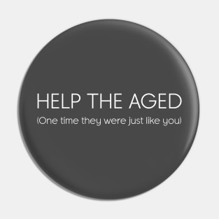 Help The Aged, 2, white Pin