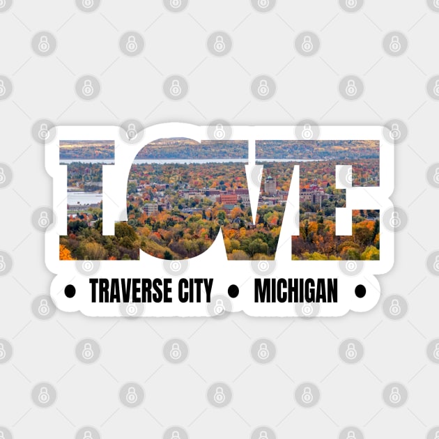 Traverse City Michigan Love for the Midwest Magnet by Hopscotch Shop Gifts