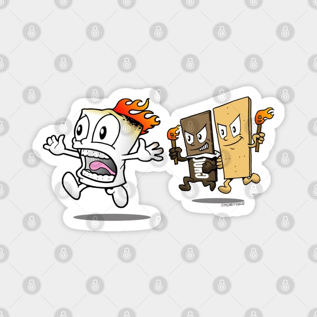 Funny Smores Chase Magnet by robotface