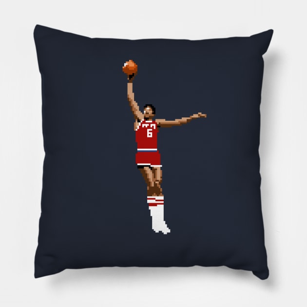 Dr.J Pixel Dunk Pillow by qiangdade