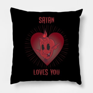 Satan Loves You Pillow