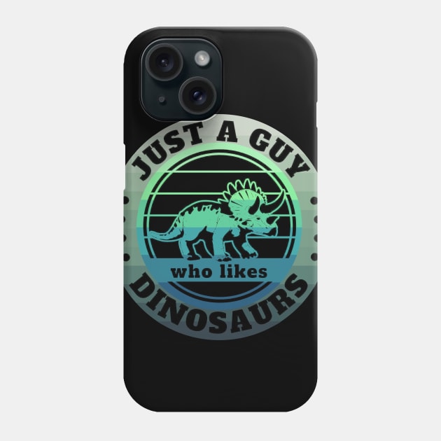 Just a guy who likes Dinosaurs Full 2 Phone Case by Disentangled