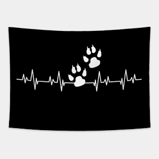 Meow Heartbeat  Cat Tapestry