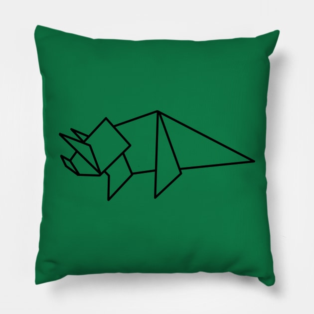 Origami Triceratops Pillow by Numerica