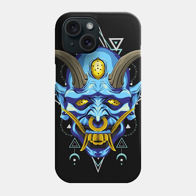 oni mask Phone Case by SHINIGAMII