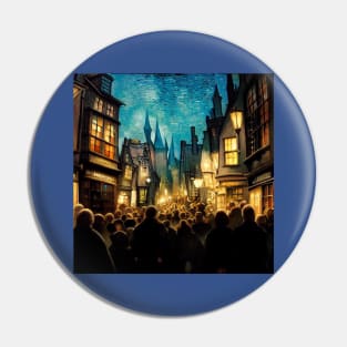 Starry Night in Diagon Alley Pin