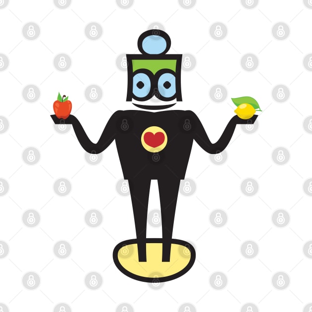 Robot Doctor Holding Healthy Fruit by MonkeyBusiness