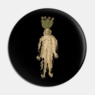 Human Mandrake Roots Herbal Medieval Plant Lover Romantic Spiritual Art Pin