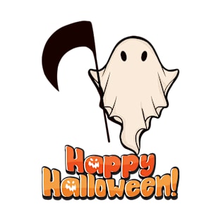 Cute Ghost happy Halloween T-Shirt