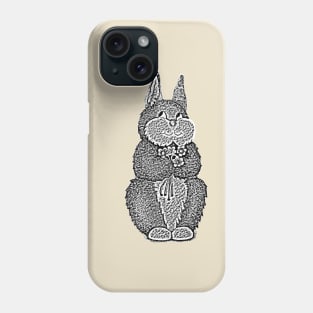 cute black and white bunny Phone Case