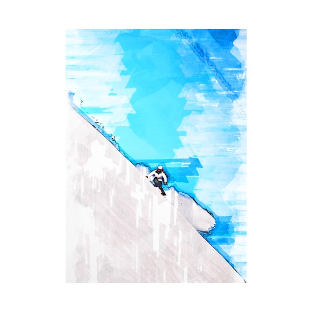 Skiing In Norway Abstract. For ski lovers. by ColortrixArt