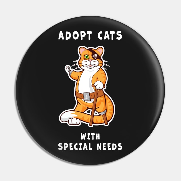 ADOPT CATS WITH SPECIAL NEEDS Pin by Cat In Orbit ®