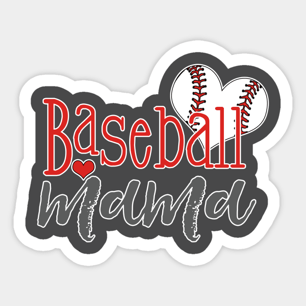 BASEBALL MOM' Sticker