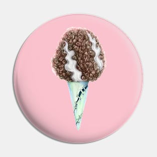 Ice cream cone with Bride of Frankenstein hair Pin