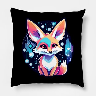 Fennec Fox Illustration Pillow