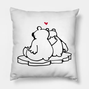 Polar Bears in Love Pillow