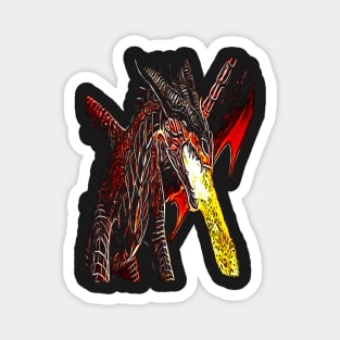 Toothless Fire Breathing Night Fury Fractal Dragon Design Magnet