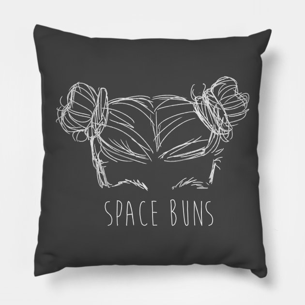 Space Buns Pillow by JennaIM