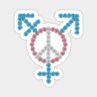 Flowery Trans Symbol Magnet