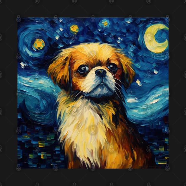 Tibetan Spaniel Night by NatashaCuteShop