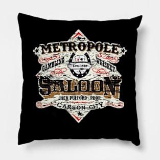 Metropole Saloon, distressed from The movie Shootist Pillow